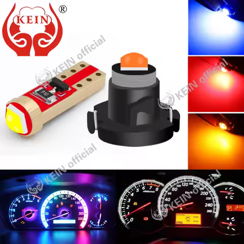 KEIN 8PCS T5 Led T3 T4.2 T4.7 Meter Bulb W5W Led Neo Wedge Car Interior Dashboard Lamp Instrument Da
