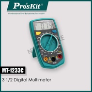Pro'sKit MT-1233C 3-1/2 Digital Multimeter - LCD backlight, Data hold, ˚C and ˚F temperature test, Palm Size.