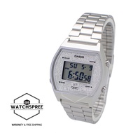 [Watchspree] Casio Digital Stainless Steel Band Watch B640WDG-7D B640WDG-7