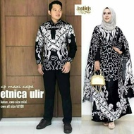 Baju batik couple gamis dewasa model modis anak muda maxi crep