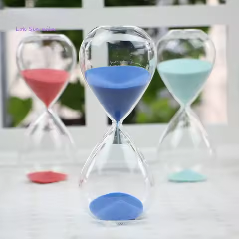 5/15/30/60 Min Creative Colored Sand Glass Hourglass Modern Minimalist Home Decoration Crafts Gift D