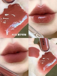 Kiko Double-Ended Lip Glaze 103 ลิปสติกเนื้อแมตต์สีเปลือกผลไม้ กันน้ำ กันเลอะเทอะ ติดทนนาน สำหรับผู้