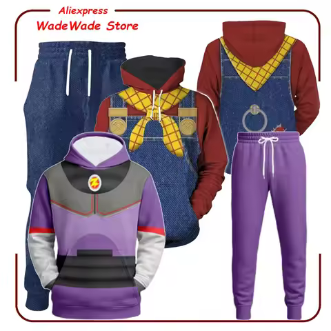 Anime Cartoon Woody Costume Cosplay Emperor Zurg Hoodie Pants Top Clothing Disfraz Outfits Halloween