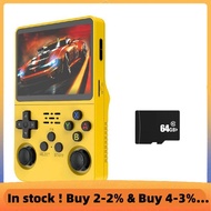R36S Handheld Video Game Console 64GB Storage 3.5 Inch IPS Screen Dual 3D Joystick 3200mah Battery