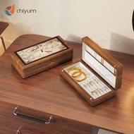 Chiyum.sg Jewellery Box Solid Wood Exquisite Vintage Accessories Jewellery Organiser Ornament Portab