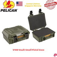 Pelican V100 Vault Small Pistol Case (Limited Lifetime SG Warranty)(Ready Stocks)(Fast Local Shippin