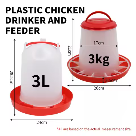 Chicken Feeder Automatic 3kg+3L Chicken Feeder And Waterer Water Food Dispenser Automatic Chicken Bi