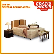 [Bed Set] Central Deluxe 180x200 Kasur Spring Bed Set Aston