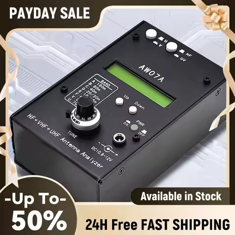HF/VHF/UHF AW07A 1.5-470MHZ SWR Antenna Analyzer Measure Tool 160M RF Impedance Antenna Analyzer wit