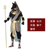 Halloween Stage Performance Ancient Egyptian Death God Grave Guardian God Jackal Head COS Anubis Cos