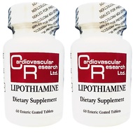 Cardiovascular Research Lipothiamine B Supplement 120 Tablets - Vitamin B1 Now with Alpha Lipoic Aci