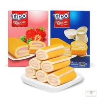 古早味零食 TIPO瑞士捲 牛奶味 草莓味 蛋糕派 瑞士捲 早餐蛋捲 迷你蛋糕捲 蛋糕 糕點 零食 點心 奶蛋素