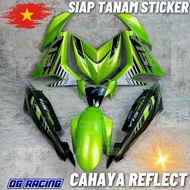“CAHAYA” EXICITER COVER SET Y15ZR Y16 LC135 V1 V8 Purba Hijau/  Batman Hijau set/ Purba Hijau y15