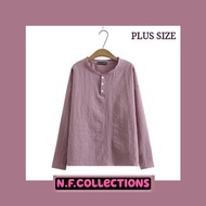 Blouse Women Plain Plus Size ( 2XL,3XL,4XL)