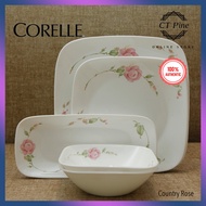Corelle Square 6pc Set [Country Rose] /// Elegant Classy Colourful Plate Pinggan Bowl Mangkuk