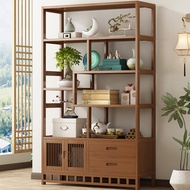 Book Shelf Bamboo Display Cabinet Antique Shelf Bookshelf Cabinet Shelf Organiser Partition