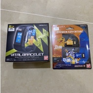 Vital Bracelet Bandai Digital Monster Black Version with Dim Card Set Agumon Gabumon