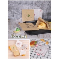 100pcs laminated donut paper bread paper donut paper cake paper 15x15