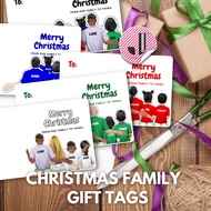 CHRISTMAS FAMILY GIFT TAGS | PERSONALIZED FAMILY CLIPART | GIFT CARD AND STICKERS | GIFT TAGS