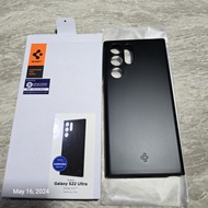 Case Spigen Samsung Galaxy S22 Ultra - Thin Fit Slim Case - Black - Second like new.