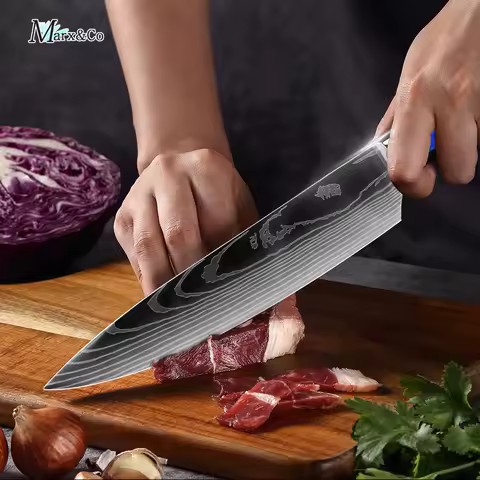 Kitchen Chef Knife Santoku japanese Knives 7CR17 440C High Carbon Stainless Steel Professional Utili