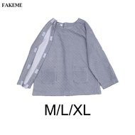 [SharprepublicefMY] Bedridden Patient Clothing Patient Gown Tearaway Round Neck Design Men Women