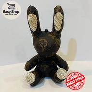 Fashion LV Rabbit limited Keychain Pendant Leather Diamond Bag Key Chain Gold Ring Pendant Gift