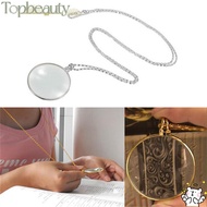 TOPBEAUTY 5X Magnifying Decorative  Magnifier Monocle Reading Magnifier Pendant Pendant Necklace Rea