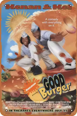 Good Burger A comedy with everything on it. 1997 Vintage Metal Tin Sign 12 x 8 Inches Poster Movie P