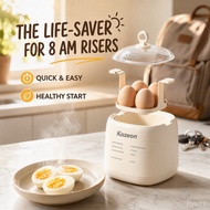 Electric Egg Cooker 4 Capacity Pengukus telur Egg Boiler Automatic Egg Steamer Multifunctional Can B
