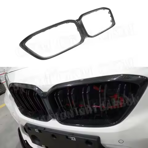 Dry Carbon Fiber Front Bumper Grille Mesh Cover Outer Frame Cover For BMW 2 Series F87 M2C 2019 2020