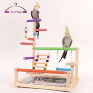 [Amleso2] Parrot Playground, Budgie Play Stand, Perch Play Enclosure for Budgies