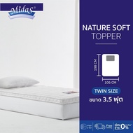 Midas ที่นอนยางพาราแท้ 100% รุ่น NaturSoft ขนาด 3.5 ฟุต 2นิ้ว สีขาว ส่งฟรี (Topper ที่นอนยางพารา ท็อ