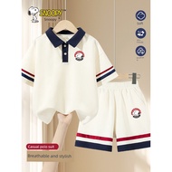Snoopy Children s Clothing Boy s Suit Summer Clothes Big Boy Casual Vintage POLO Shirt Summer Clothe