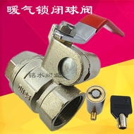 Heating Lock Switch Ball Valve Circle Key Heating Key Valve Heating Water Key Switch Valve1Inch D0JG