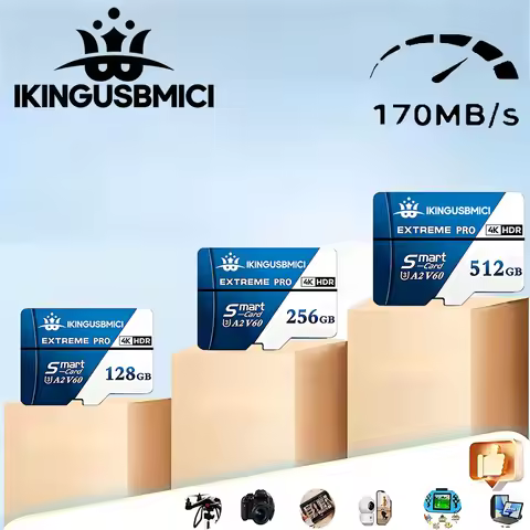 Compact TF Cards Micro TF Card Memory Card SD Cards 32GB 256GB 512GB V60 Full HD Full HD Waterproof 