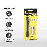 Krisbow Pocket Flashlight Cree Led Mini Aluminum 40 Lm 2Xaa