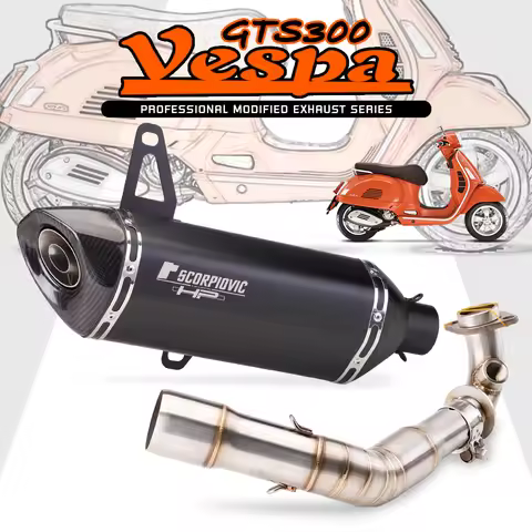 Suitable for Vespa motorcycle exhaust pipe modification Vespa GTS300 GTS250 complete exhaust pipe mu