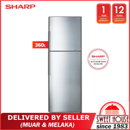 SHARP SJ366MSS 360L INVERTER 2 DOORS FRIDGE/REFRIGERATOR