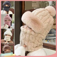 LK Women's 3-in-1 Knit Hat: This is more than just a hat - it's a scarf and a hoodie in one The form