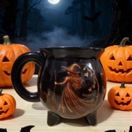 New Product Witch Big Pot Ceramic Mug Maze Witch Halloween Big Pot Coffee Cup