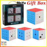 Hộp 4 Rubik MoYu MFJS MeiLong 2x2 3x3 4x4 5x5 Gift Box WCA Cube