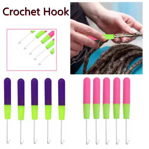 5Pieces s Tool Set s Crochet Hook Hair Locking Tool for Braid Craft Latch Hook Crochet Needle Set Ha