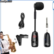 BOU Uhf Wireless Saxophone Microphone System Outdoor Professional Stage Performance Small Microphone Pickup