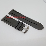 Rubber Watch Strap 24 mm black rubber watch strap