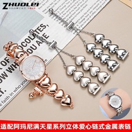 3V7K [Shipped from China] Adapt to A-Ma-Negro Stainless Steel Strap Female AR1926/1876/1840/1911 Ros