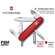 【FSM KNIVES】Victorinox Swiss Army Knives - Medium Pocket Knife 91 mm  - Tinker Red 12 Functions 1.46