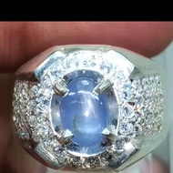 Batu Cincin Blue Star Safir Ceylon Asli