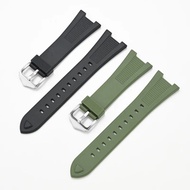 Liquid Silicone Strap Stainless Steel Buckle Soft Waterproof Men Rubber Replace Band 25mm for Patek 