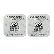 [SG} Renata 329 SR731SW Silver Oxide Button Battery (2 Pieces)